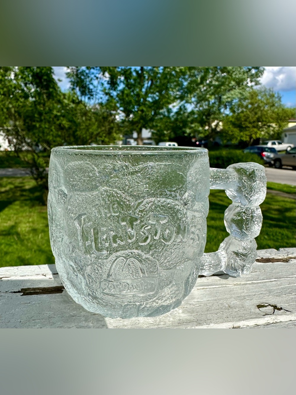 Vintage 1993 McDonald's The Flintstones “Rocky Road” Collectible Glass Mug
